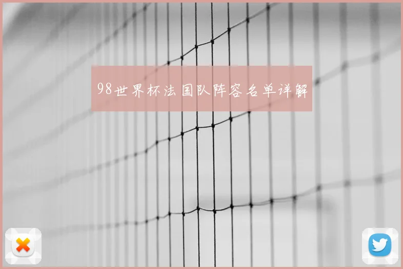 98世界杯法国队阵容名单详解