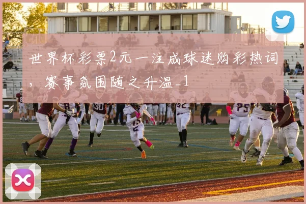 世界杯彩票2元一注成球迷购彩热词，赛事氛围随之升温_1